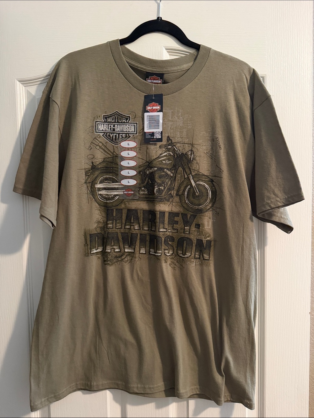 Harley-Davidson Olive Green Motorcycle Graphic Tee